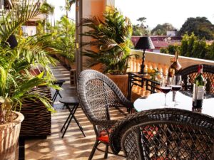 terrasse d'une des suites de l'hôtel