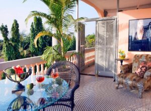 terrasse d'une des suites