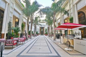 patio intérieur de l'hôtel