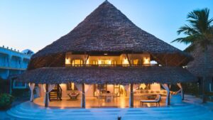 façade du petit boutique hôtel Alawi à Watamu au Kenya