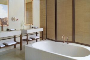 salle de bain d'une des villas
