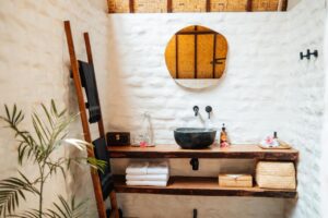 salle de douche d'un des bungalow