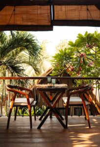 table ru restaurant de l'hôtel Hani Hideway sur l'île de Gili Air