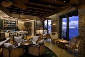 bar lounge de l'hôtel, l'endroit parfait pour un cocktail en soirée