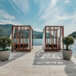 plage privée avec ponton sur la baie de Kotor à l'hôtel Casa Del Mare Mediterraneo au Monténégro