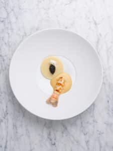 plat servi dans le restaurant gastronomique de l'hôtel