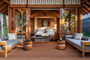 chambre avec terrasse au superbe hôtel The Datai Langkawi