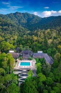 vue aérienne de l'hôtel The Datai Langkawi