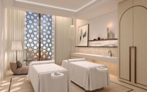salle de massage dans le spa de l'hôtel