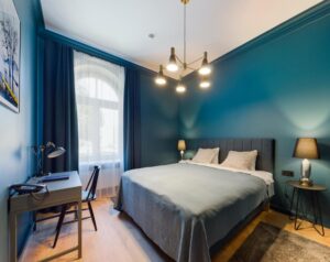 chambre double dans un appartement familial avec 2 chambres à l'Aparthotel Amela de Riga