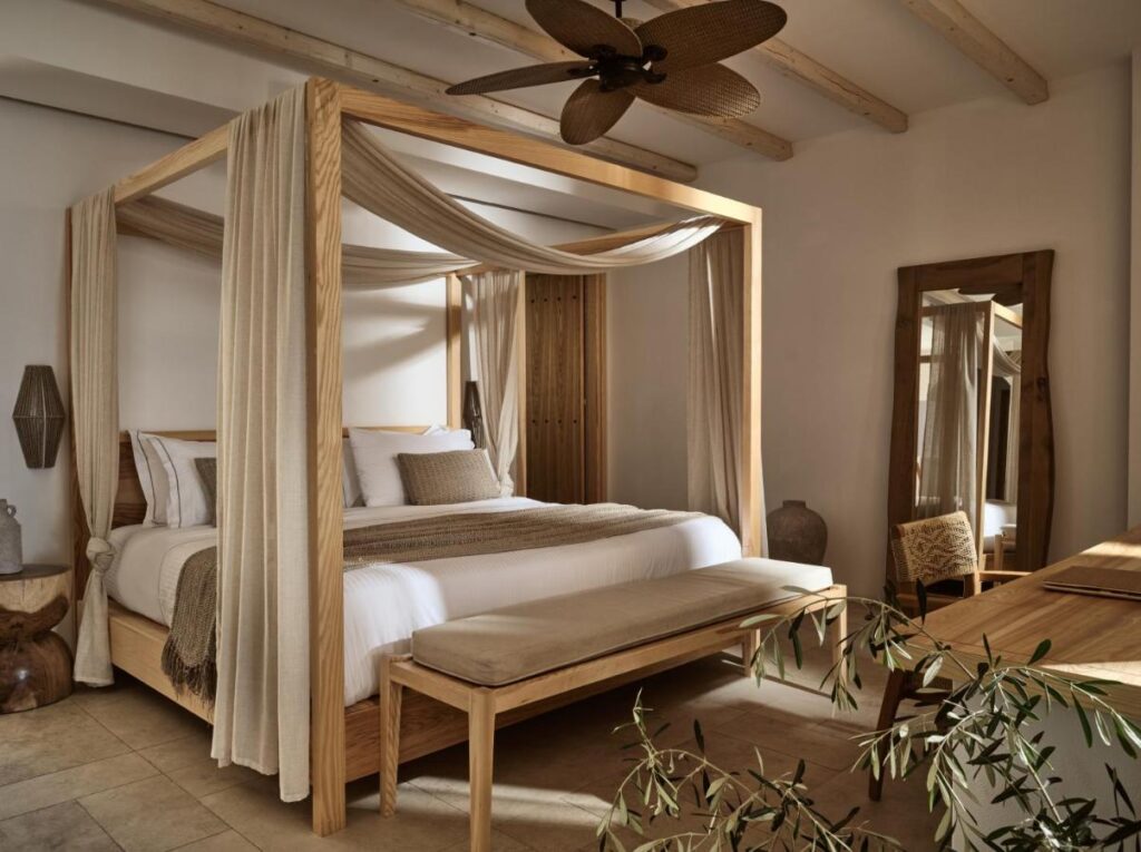chambre dans une villa premium en location vacances dans un resort en Grèce
