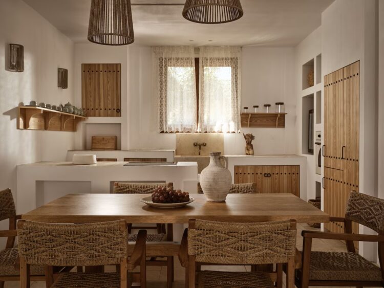 cuisine équipée dans une villa de l'hôtel
