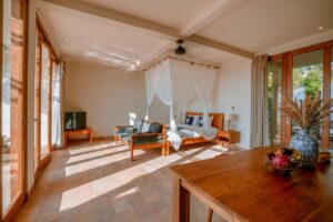 intérieur d'une villa en location à Pemuteran