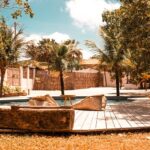 piscine de l'hôtel Anacardier Privé Hotel à l'entrée du parc national des Lençois Maranhenses au Brésil