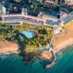vue aérienne de hôtel Fariones sur l'île de Lanzarote aux Canaries