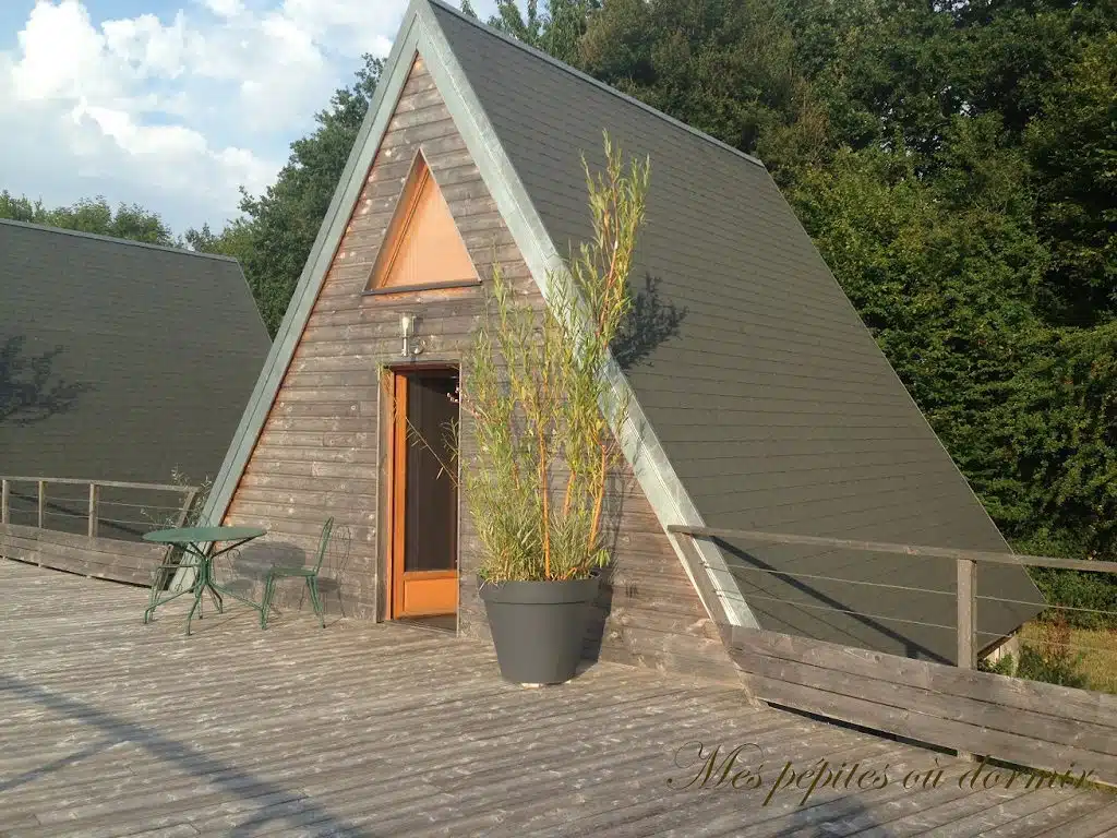 Lodge à louer tout en bois avec 2 chambres dans le Perche