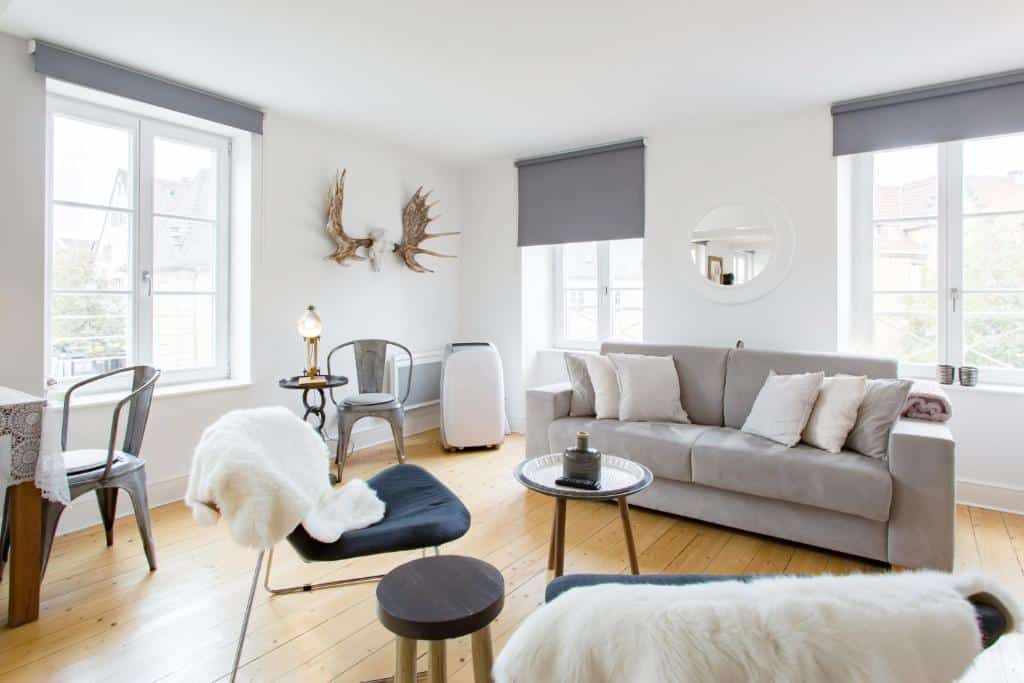salon cosy et chaleureux dans un appartement en location vacances