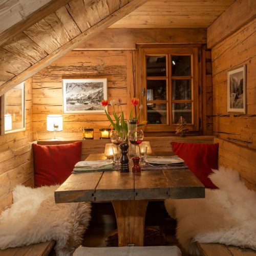 Coin cosy pour prendre le goûter après une journée en montagne