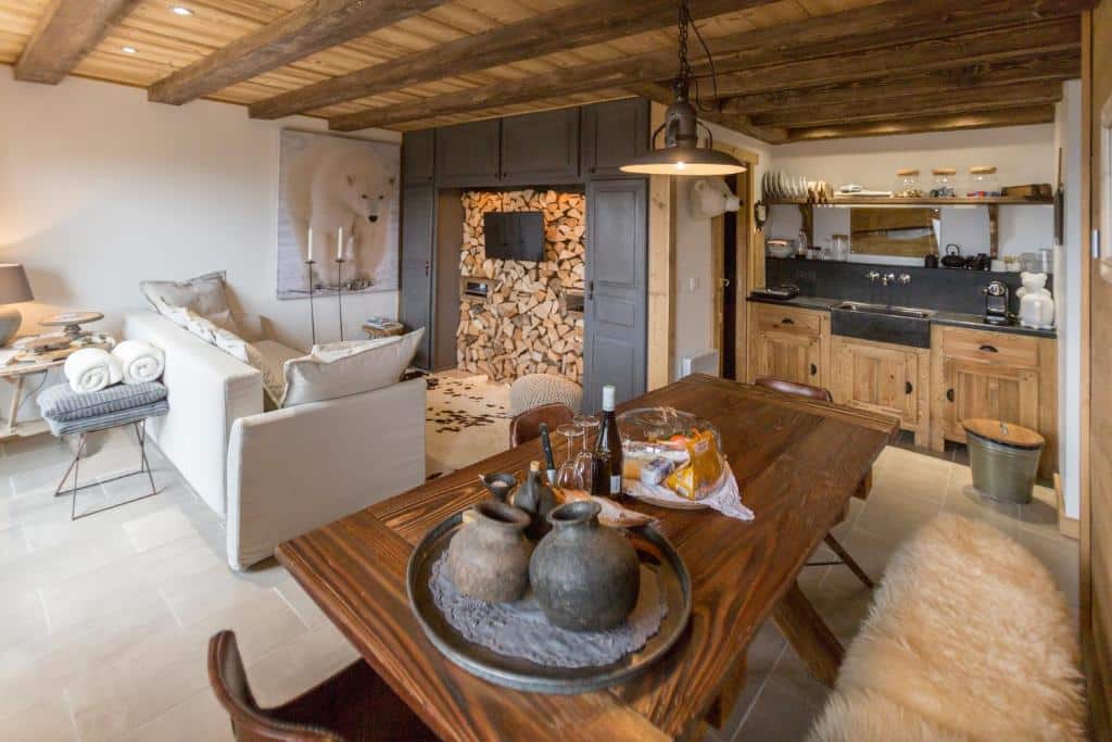 séjour cosy, confortable et chaleureux à la location de vacances de montagne le L'Ours Blanc Lodge en Haute Savoie