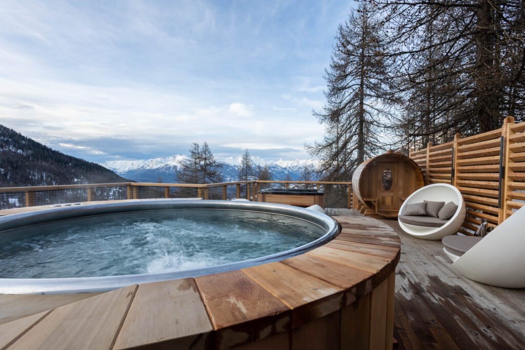 Bain nordique du spa de l'hôtel Alpin d'Hôme aux Orres