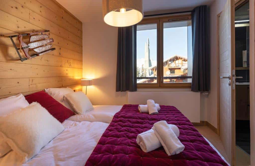 chambres avec lits jumeaux dans un appart'hôtel en Isère