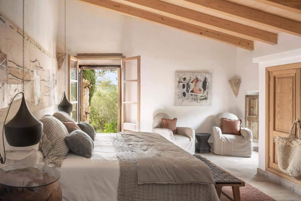 chambre double cosy à l'hôtel Agrotourismo Son Foguero à Majorque