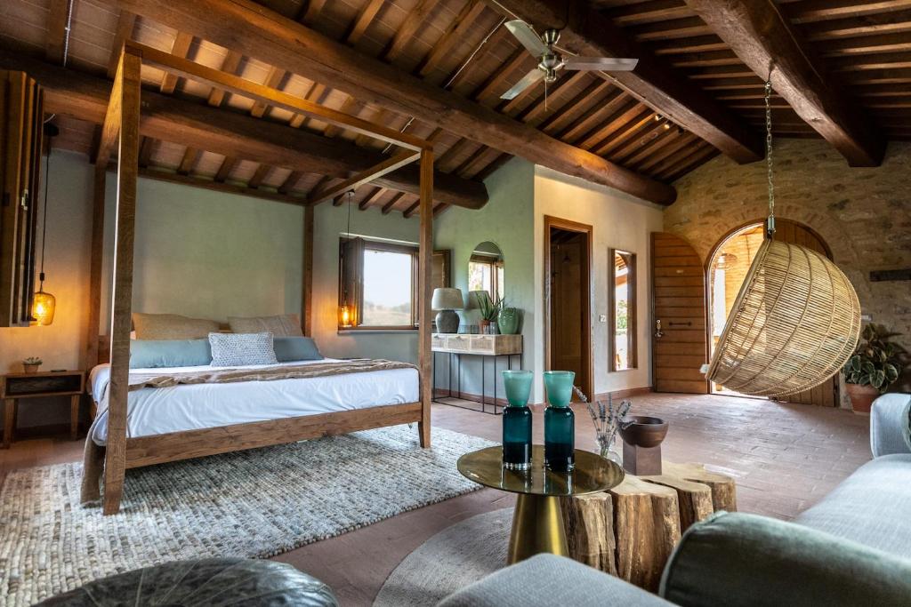 chambre d'hôtel cosy dans la province de Pérouse en Ombrie Italie