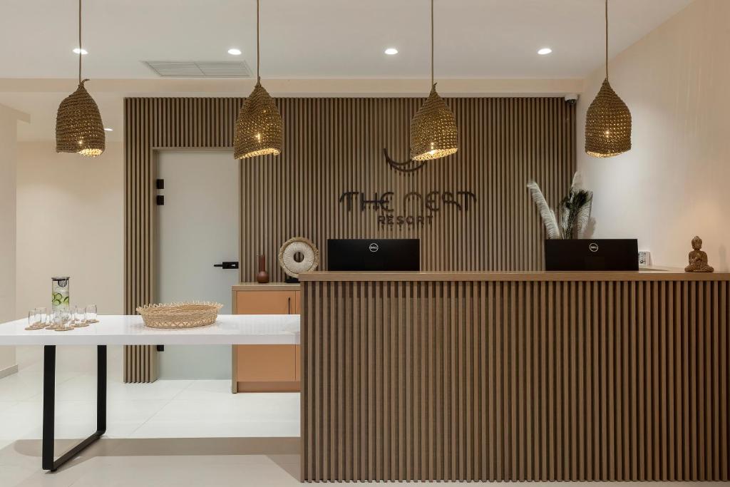 réception de l'hôtel The Nest Resort entre Héraklion et Agios Nikolaos