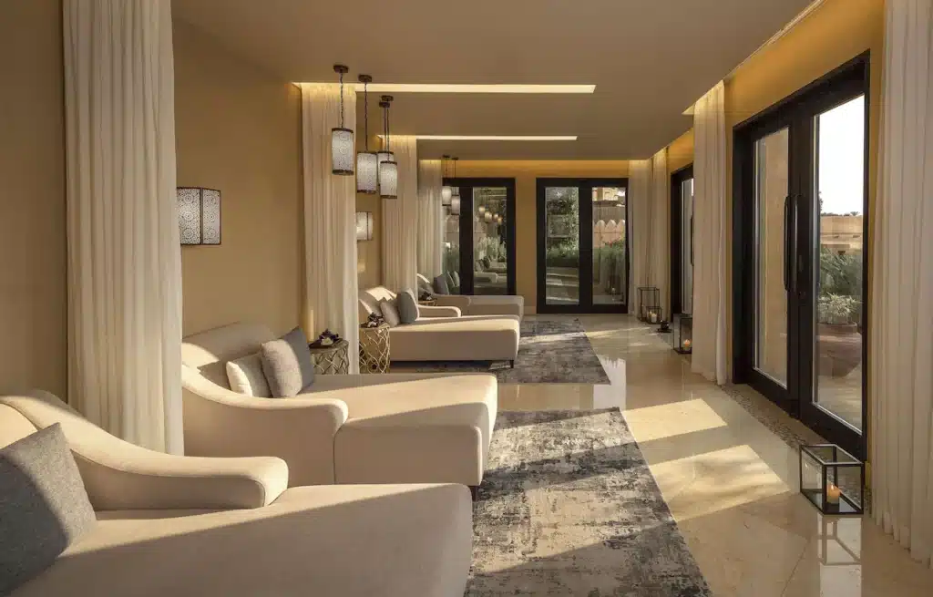 salon de repos du spa de l'hôtel