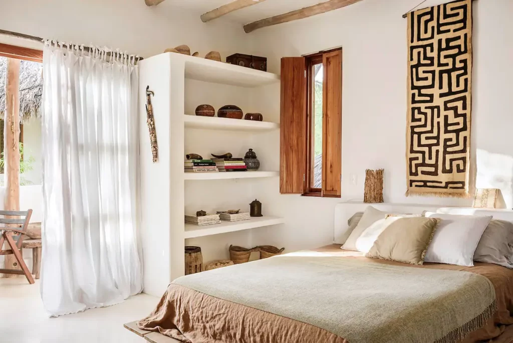 chambre de l'appartement à louer holbox island casa impala au Mexique