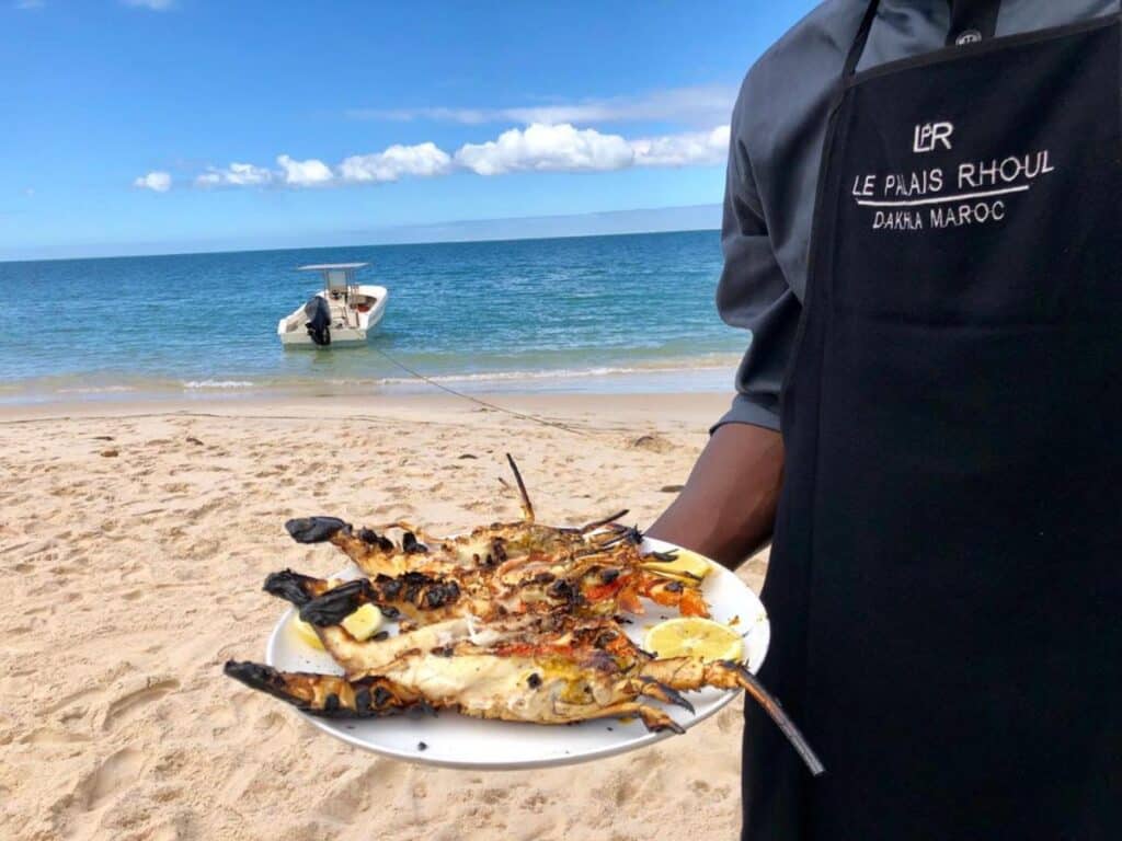 langouste fraîchement pêchée e et grillée