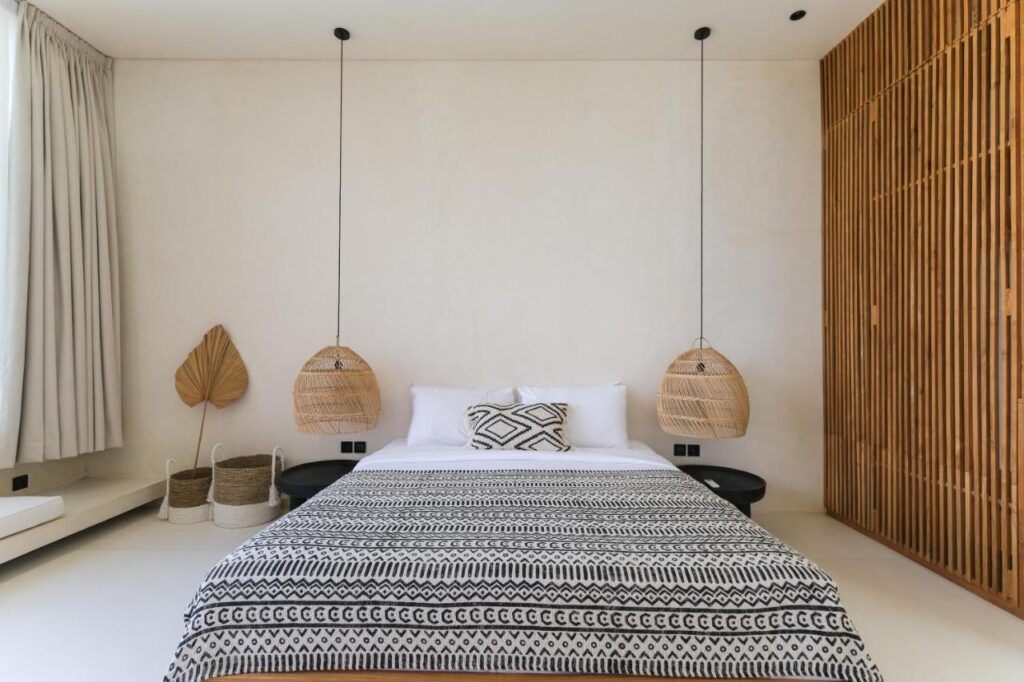 chambre double dans la maison à louer pour 4 personnes à la Casa Noema à Bali