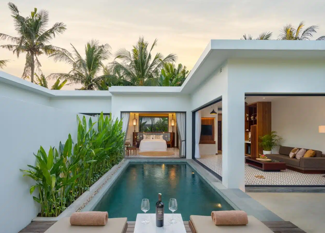 villa jusqu'à 3 chambres avec piscine privée dans un hôtel du centre-ville de Siem Reap au Cambodge, à 20 min des temples d'Angkor