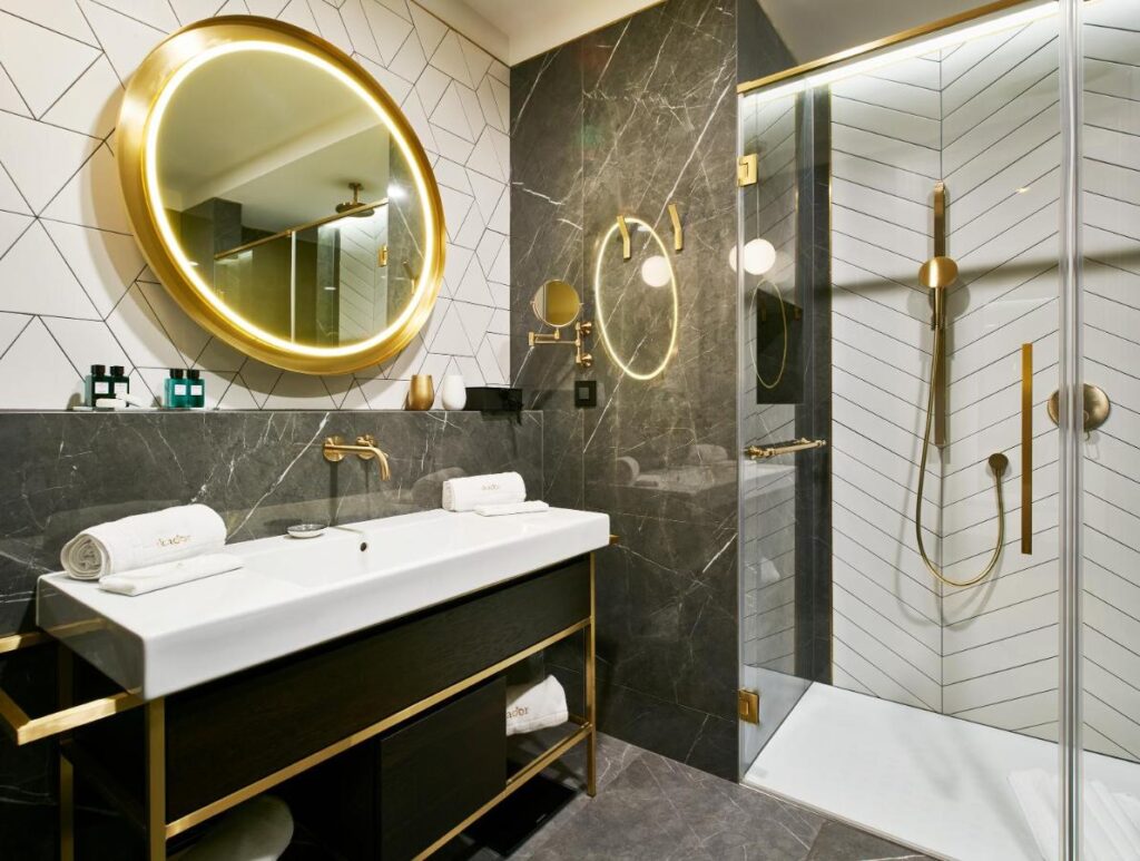 salle de douche d'une chambre de l'hôtel Ikador Luxury Boutique Hotel en Croatie