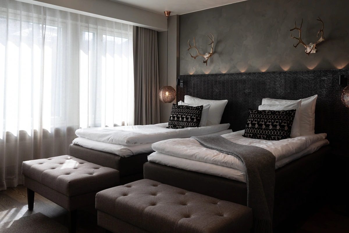 chambre intimiste et chaleureuse de l'hôtel Lapland Hotels Bulevardi