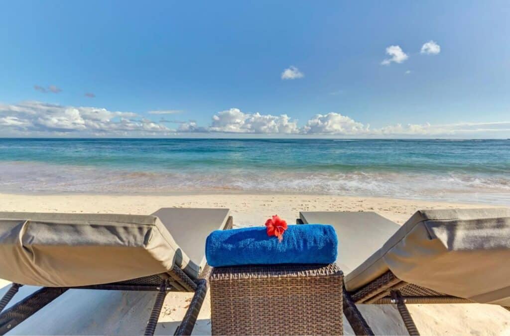 plage privée de l'hôtel Royalton Bavaro sur la plage de Bavaro à Punta Cana en République Dominicaine