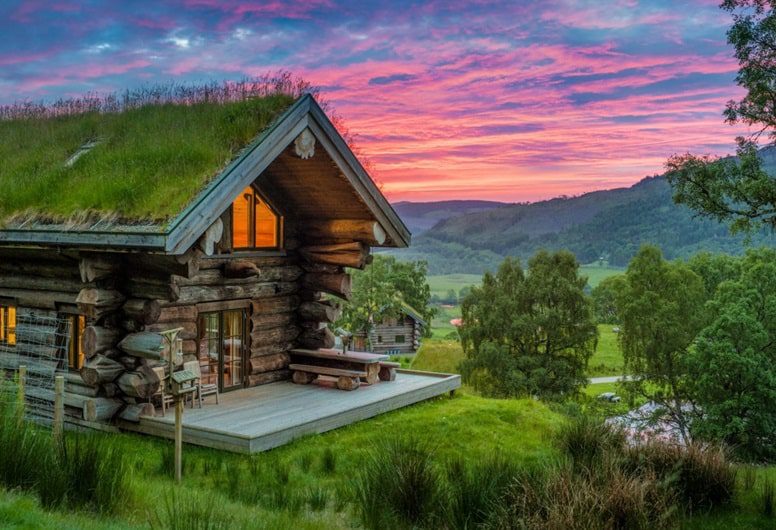 cabane éco responsable au Eagle Brae, des locations de vacances sous forme de cabane en rondin au milieu de la nature en Écosse